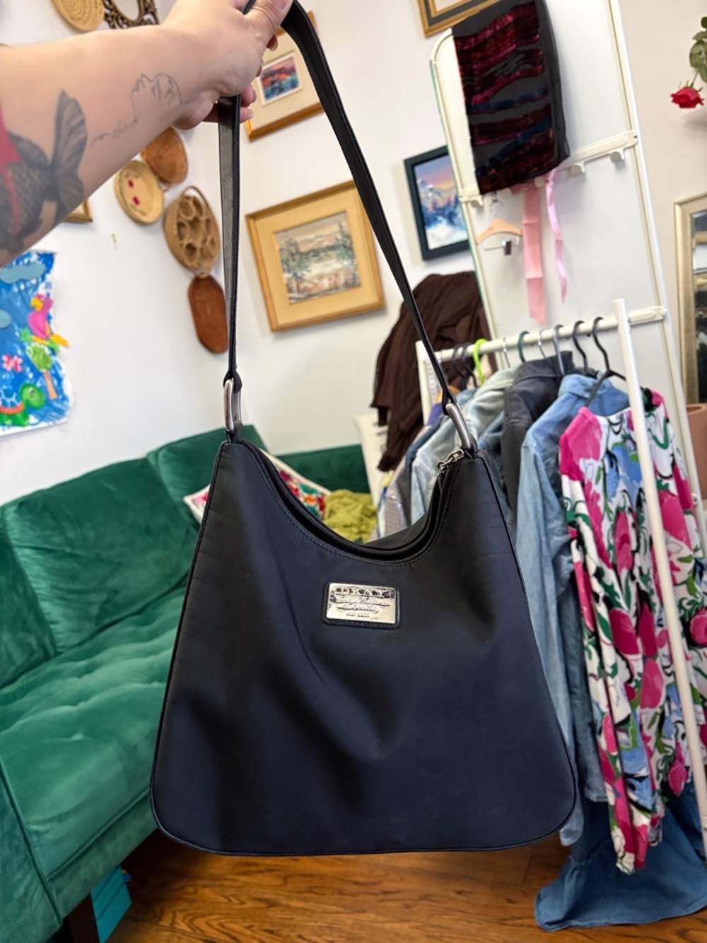 DKNY 🖤 Y2K 💿Nylon Shoulder Bag